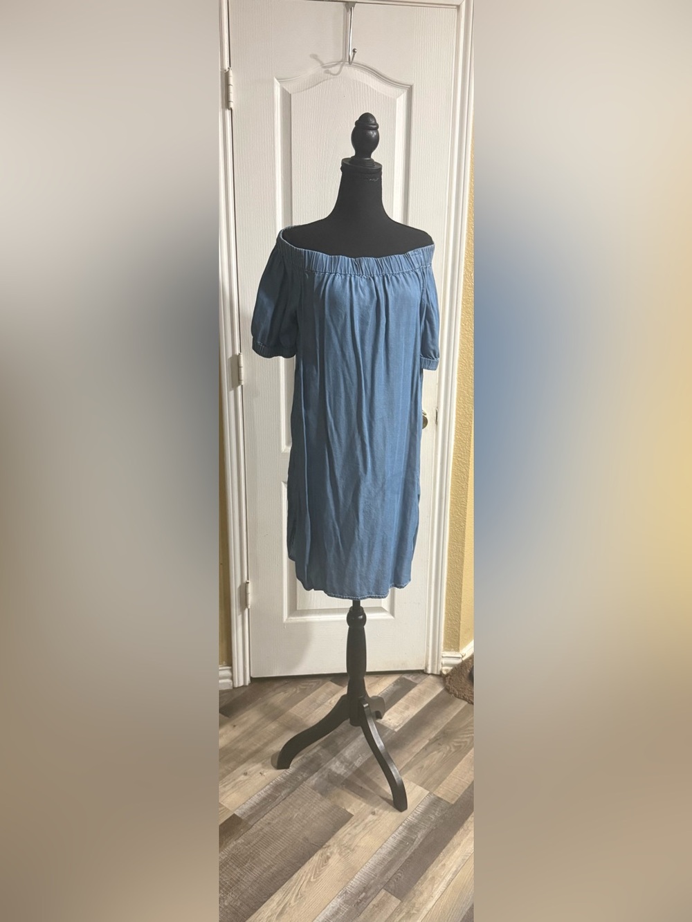 MK Casual Off-the-Shoulder Blue Dress